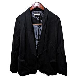PROMOD Women's Black Shawl Collar Blazer - Size UK 12 (US 8)